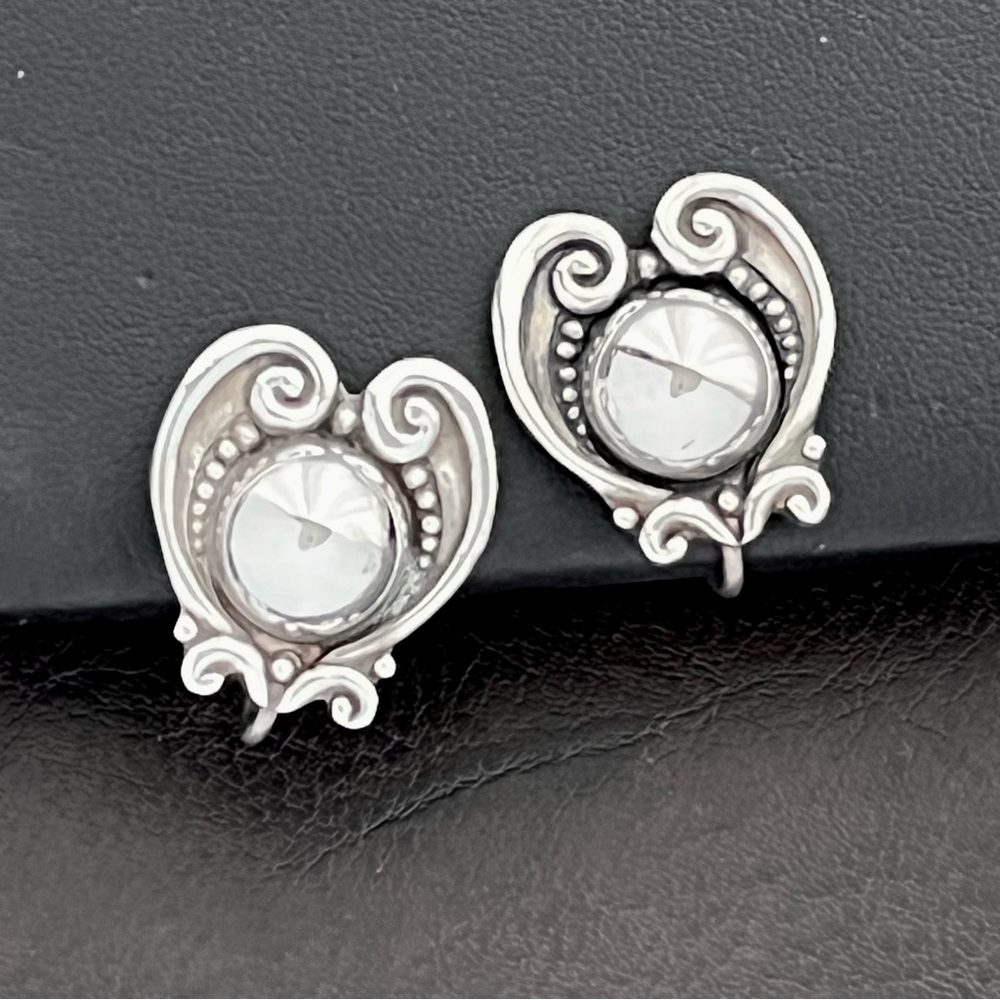 Margot de Taxco vintage Taxco Mexico sterling silver earrings - Picture 3 of 8